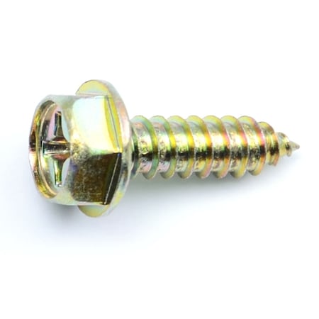 Midwest Fastener M6-1.00 x 20 mm Phillips Hex Machine Screw, Zinc Plated Steel, 10 PK 31452